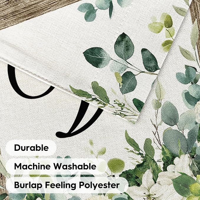 AVOIN colorlife Initial Letter V Monogram Garden Flag 12x18 Inch Double Sided Outside, Spring Floral Family Last Name Yard Decoration