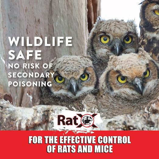 RatX Rodent Control Bait Pellets for Rats & Mice – Poison Free, Pet Safe Indoor & Outdoor Use Pellets 18 oz. Bag