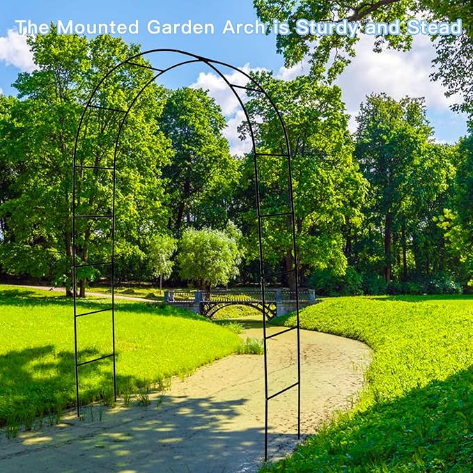 7.9 Ft H x 4.6 Ft W 2 Pack Metal Pergola Arbor,Assemble Freely 3 Sizes,for Various Climbing Plant Wedding Garden Arch