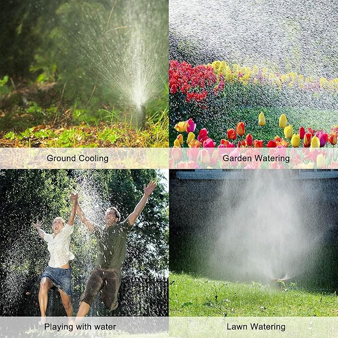 Sprinkler for Yard, Rotating Garden Sprinkler for Large Area Coverage, Lawn and Yard Adjustable Sprinklers