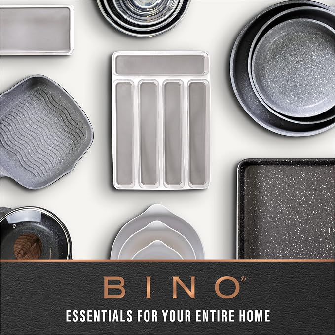 BINO | Plastic Organizer Bins, X-Small - 4 Pack | THE SOHO COLLECTION | Multi-Use Organizer Bins | Pantry & Freezer Bin | Plastic Storage Containers | Bin for Home & Kitchen Org