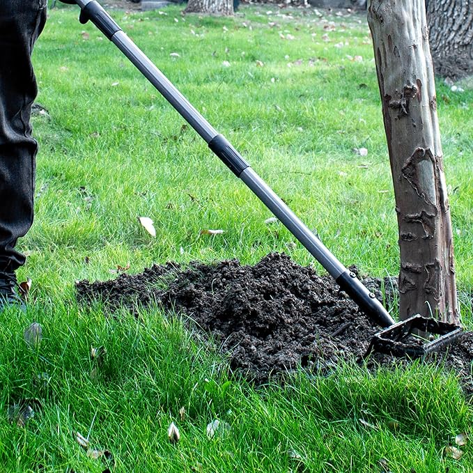 Suchtale 82 Inch Action Rake Hoe, 5-Tines Cultivator, Adjustable 37-82" Handle, Garden Weeding & Planting