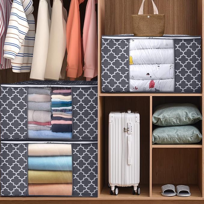 Storage Bags 100L 4Pack Clothes Organization and Storage Containers