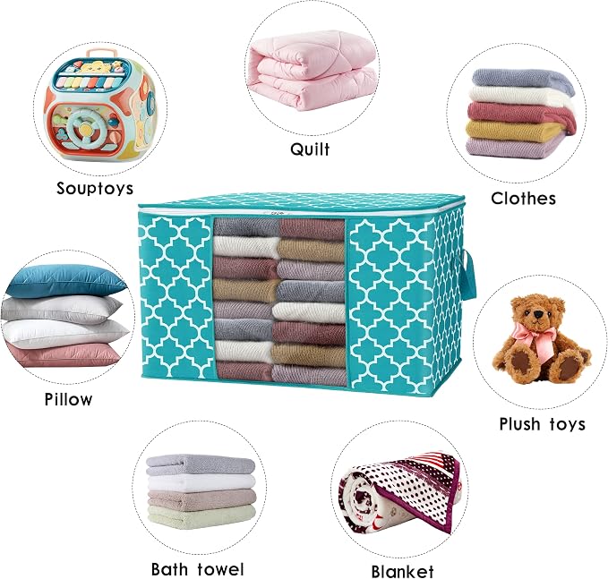Storage Bags 100L 6Pack Clothes Organization and Storage Containers