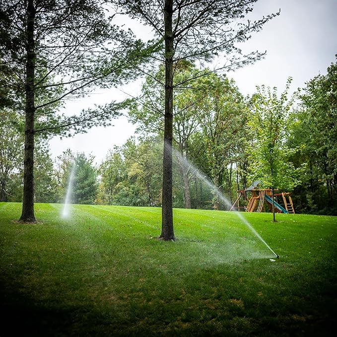 Hourleey 1/2 Inch Zinc Impact Sprinkler, Heavy Duty Lawn Sprinkler Head with Nozzles, Adjustable 0-360 Degree Impulse Watering Sprinklers for Large Coverage Garden Grass Yard Irrigation