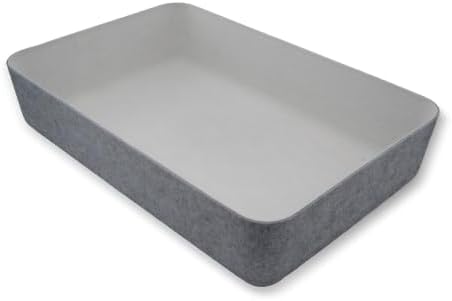 Welaxy Felt Underbed Storage Basket Gray Long Shelf Bin Counter Organizer