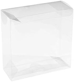 Hammont Clear PET Plastic Storage Boxes - Transparent Gift Boxes, Empty Containers Packing Box for Party Favors Ideal for Cookies, Ornament, Gifts, Wedding, Birthday and Parties - 6"x6"x2.5" (8 Pack)
