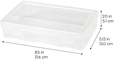 IRIS USA Clear Cases |Made in USA| Plastic Box Organizers (6-Pack)- Medium