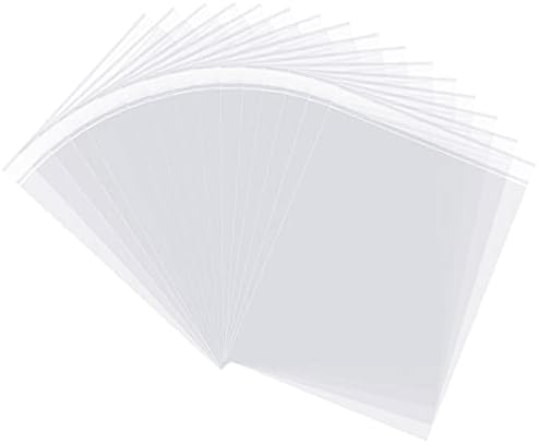 Yotelab Self Sealing Cellophane Bags, 7x10 In 100 Pcs Clear Resealable Bags