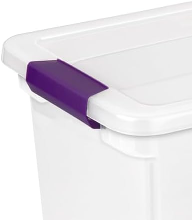 Sterilite ClearView Latch Boxes, Storage Bins with Lids, 27 Quart, 12-Pack