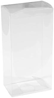 Clear PET Plastic Storage Boxes (8 Pack) 7.5"x3.75"x2.5" - Transparent Gift Boxes, Empty Containers Packing Box for Party Favors Ideal for Cookies, Ornament, Gifts, Wedding, Birthday and Parties