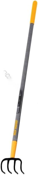 True Temper 2862100 4-Tine Forged Cultivator with 54 in. Hardwood Handle with Cushion Grip