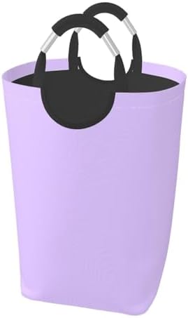 Large Laundry Hamper Bag, Light Lavender Trend Color Collapsible Laundry Basket Dirty Clothes Organizer Washing Bin for Family Essentials Storage