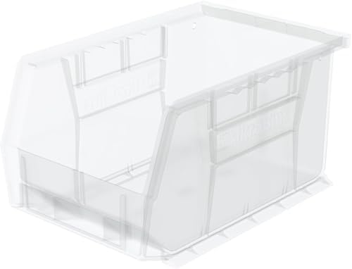 Akro-Mils 30237 AkroBins Plastic Storage Bins, 9"x6"x5", Clear, 12-Pack