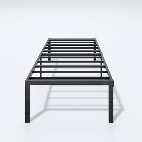LUMUNANCE Metal Bed Frame Twin Size - 18 Inch Heavy-Duty Twin Platform Bed Frame No Box Spring Needed, Easy Assembly, Noise-Free, Sturdy Mattress Foundation, Underbed Storage Space