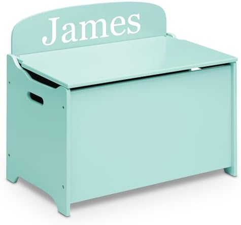 Delta Children Personalized MySize Deluxe Toy Box, Mint