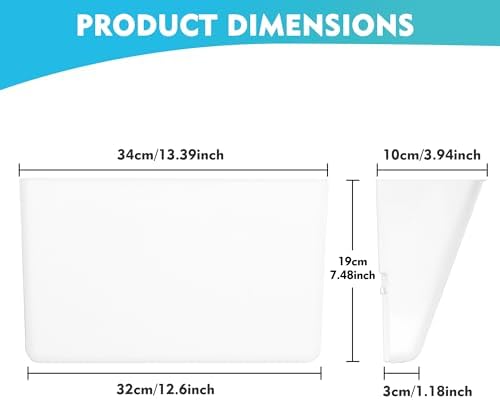 EASEPRES 8 Pack White Plastic Single Pocket Hanging File Organizer, Wall Mount Paper Mails Magazines Holder, Mounted Folder Bins for Office, School and Home, 12.99x4.13x7.48 inches