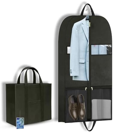 Travel Garment Suit Bag 43" for Hanging Clothes Storage for Men Suits Shirt