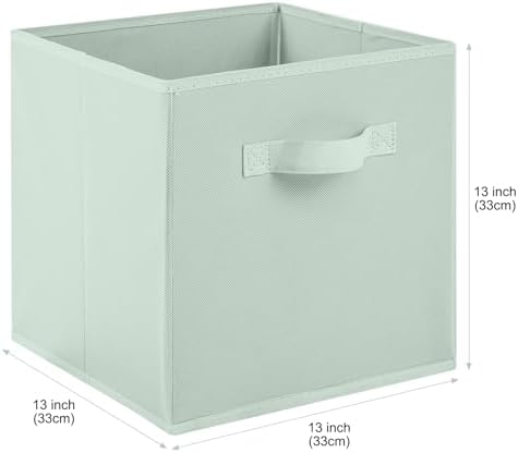 Stero 13x13x13 Inch Fabric Storage Bins 6 Pack Fun Colored Durable Storage Cubes with Handles Foldable Cube Baskets for Home, Kids Room, Closet and Toys Organization Multi Colors