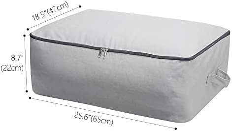 Breathable & Durable Canvas Storage Bags, Light Gray, 2-pack