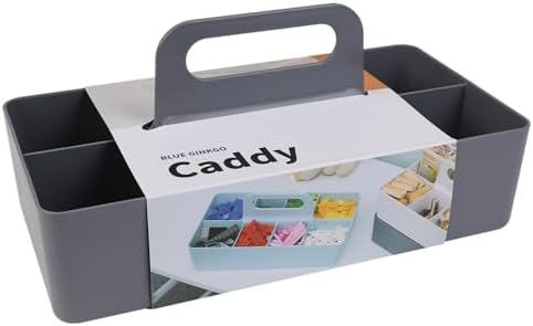 BLUE GINKGO Stackable Organizer Caddy, Long, Grey, Made in Korea