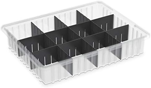 Akro-Mils 42224 6 Pack Plastic Divider for Akro-Grid Slotted Stackable Dividable Storage Tote Container Box, Compatible with 33224, Long Divider