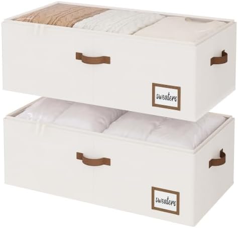 StorageWorks 10 Inch Tall Under Bed Storage Containers with Clear Lid