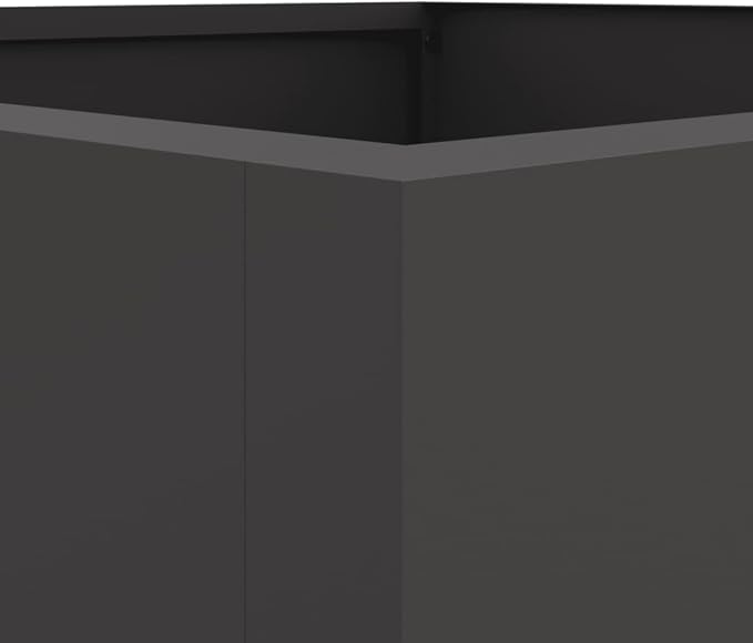 Black Cold-Rolled Steel Planter Medium Size Durable Powder Coated Heat Resistant for Outdoor Balcony Patio Plants Flowers Herbs Assembly Required 4 Pieces