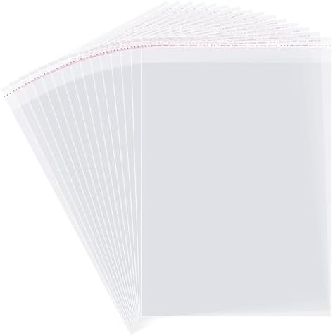 Yotelab Self Sealing Clear Bags for Shirts and Sweaters, 12x16 In, 100 Pcs