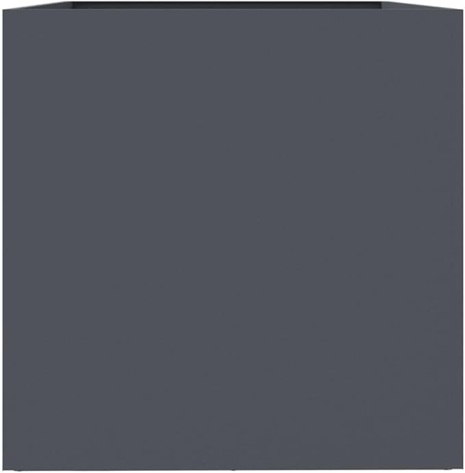 Anthracite Planter Garden 4 Pieces Set Cold-Rolled Steel Medium Decorative Inlays for Outdoor Balcony Patio Modern Style