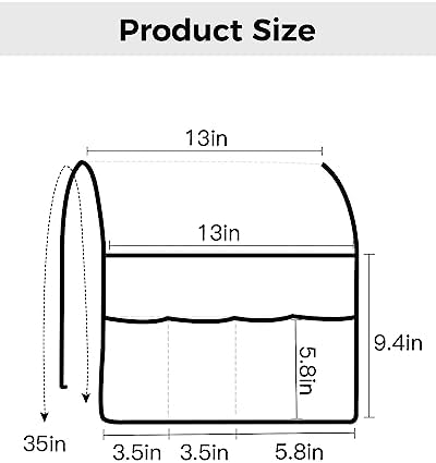 Sofa Armrest Organizer Bedside Caddy Pink White Buffalo Plaid Armchair Couch Caddy with Pocket Remote Control Holder Classic Checked Arm Chair Caddy for Recliner Glasses Phone Tablets Magazine 13"x35"