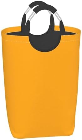 Large Laundry Hamper Bag, Orange Trend Color Collapsible Laundry Basket Dirty Clothes Organizer Washing Bin for Family Essentials Storage