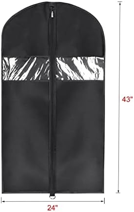 Univivi Garment Bag Suit Bag for Storage and Travel, 43 Inch, Set of 5