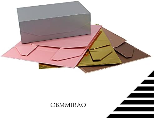 Silver Magnetic Large Gift Box with Lid, 13x9x4 Inches, 2Pcs