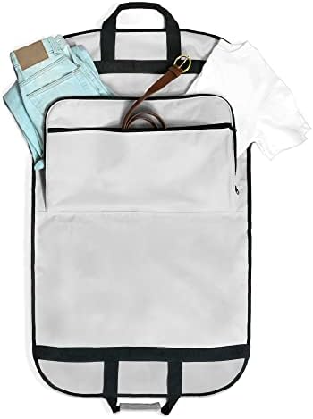DALIX 39" Garment Bag Cover for Suits and Dresses Clothing Foldable w Pockets White
