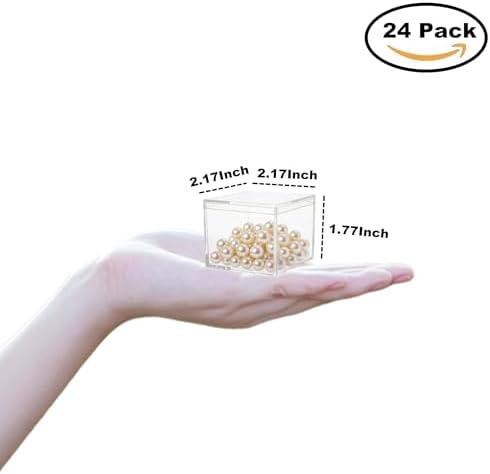 KissYou Small Acrylic Candy Box Clear Boxes with Lid for Display Acrylic Square Cube for Display Jewelry Storage Box Birthday Wedding Graduation