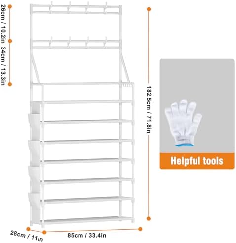 OYREL Shoe Rack 7 Tier Sturdy Shoe Racks Organizer for Closet