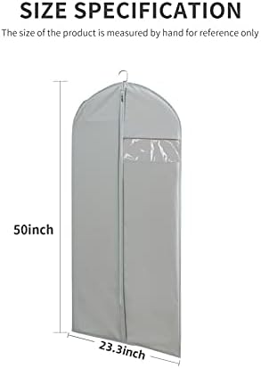 Suit Bag for Storage and Travel, 50"Garment Bags for Hanging Clothes, 4Pcs