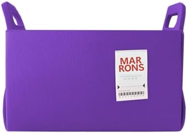 Collapsible Felt PURPLE Storage Bin Medium 11"x7.1"x7.1" – Foldable Basket with Handles for Closet, Storage, Laundry Room Organization, Decorative Storage Bins for Shelves, Cube Storage