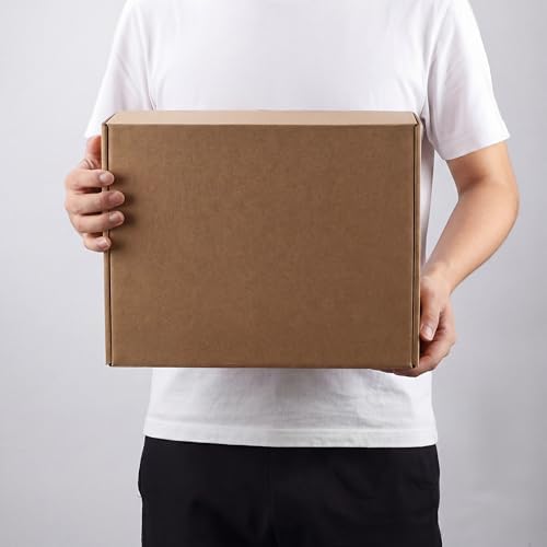 PHAREGE 15 Pack 12x10x4 inch Cardboard Shipping Boxes, Brown Gift Boxes