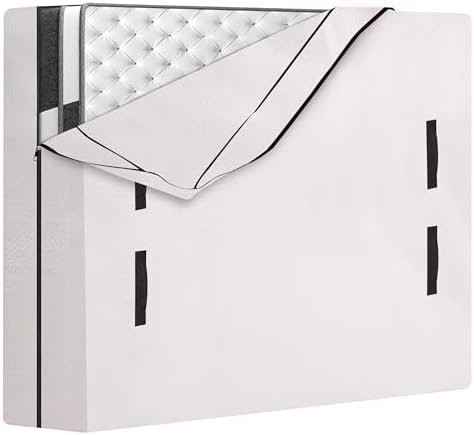 HOMESURE Mattress Bags for Storage & Moving - Heavy Duty, Strong Zipper Closure - Semi-Transparent, Twin XL