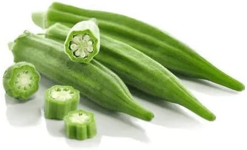 50ct+ Organic Clemson Spineless Okra Seeds for Planting Vegetables Garden Seeds-秋葵. High Yield, Easy to Grow Non GMO Seeds Heirloom Vegetable Seeds for Home Gardening & Harvest