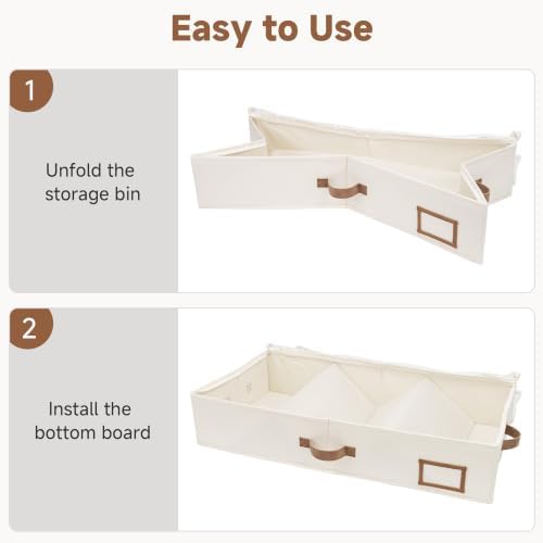 StorageWorks 6 Inch Low Profile Under Bed Storage Containers with Clear Lid