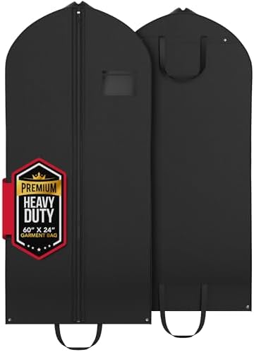 Your Bags Heavy Duty Travel Garment Bag, Suit Bag for Men, 24" x 60"