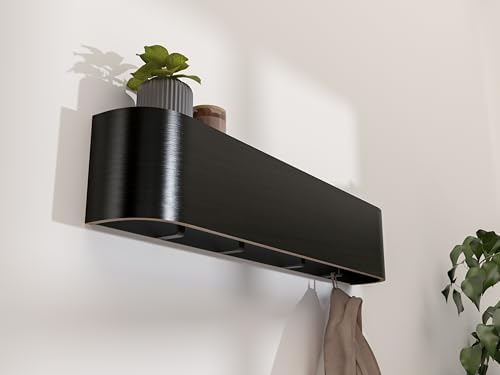 OLEEK wall Coat Rack - wall Shelf with Hooks - entryway Hooks - entryway Shelf - Modern Coat Rack - Wooden Coat Rack wall Mount for Home Decor - Wooden Mount for Home Decor - Coat Hanger Wall Mount