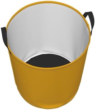 19.6" Large Laundry Hamper Bag, Mustard Yellow Collapsible Laundry Basket Dirty Clothes Organizer Washing Bin for Family Essentials Storage