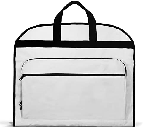 DALIX 39" Garment Bag Cover for Suits and Dresses Clothing Foldable w Pockets White