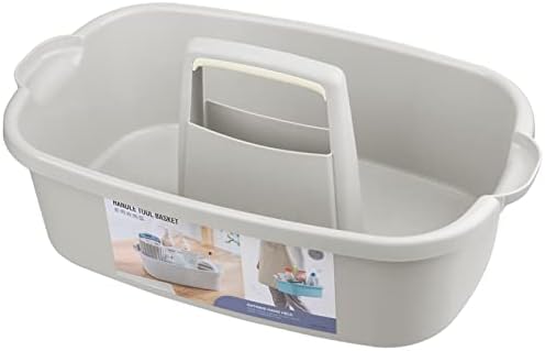 Large Cleaning Supplies Caddy Portable Shower Caddy Basket Light Gray 2Pk