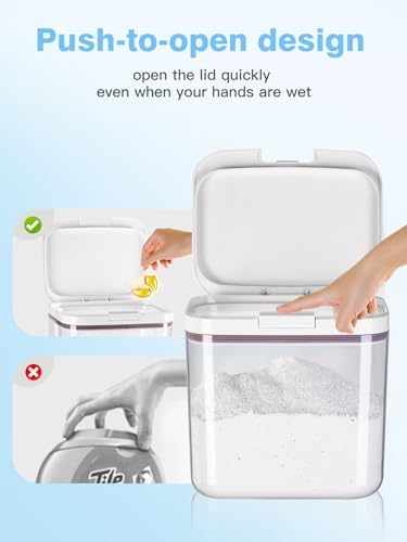 LivLab Mker 5.5L/12Lbs Laundry Powder Detergent Container with Lid