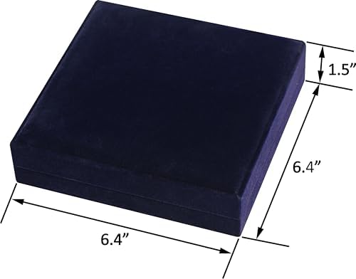 LAODA Navy Blue Velvet Big Necklace Gift Box Choker Pearl Chain Storage
